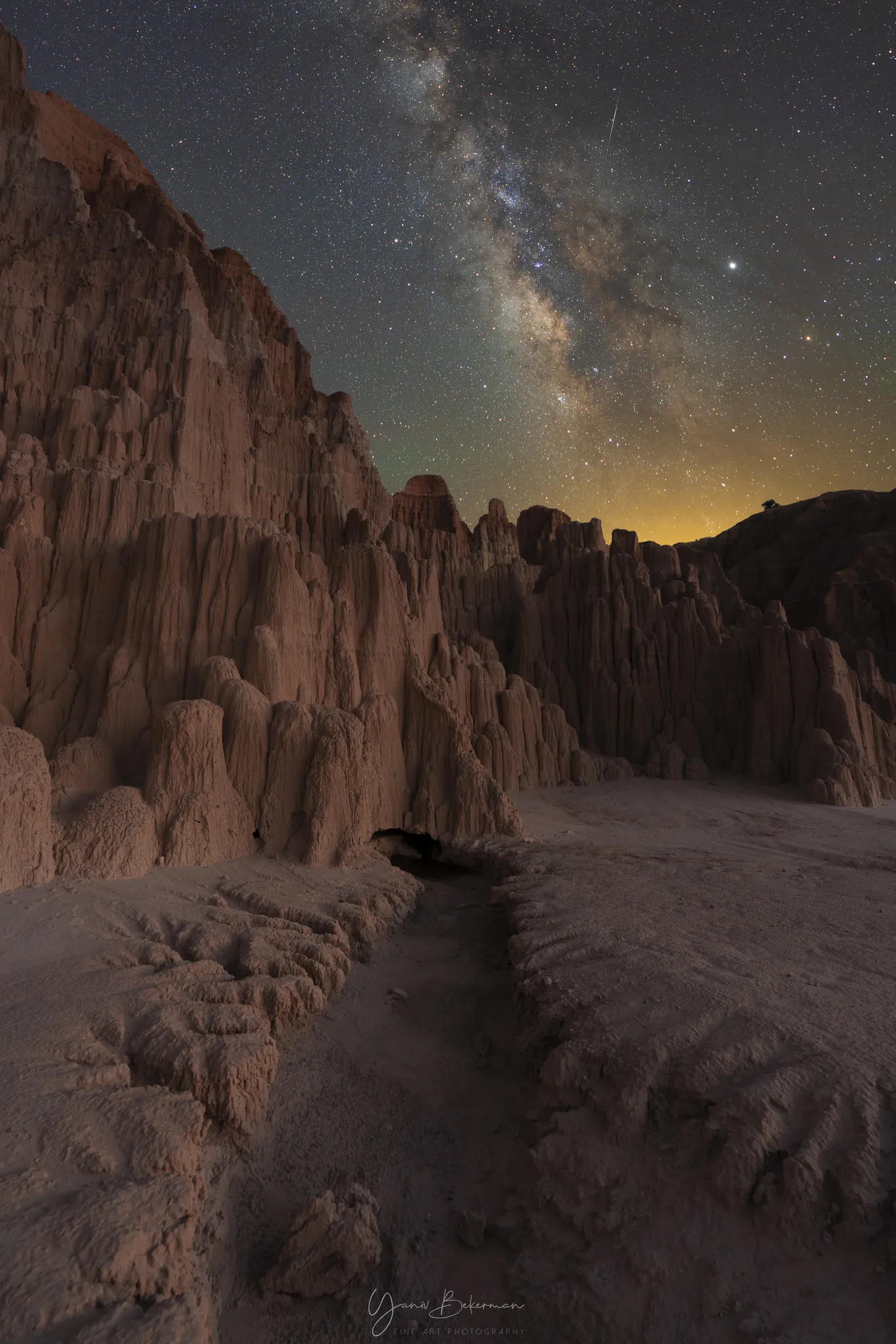 Cathedral Gorge, Milky Way, Cathedral Gorge, Nevada, photograph by Yaniv Bekerman