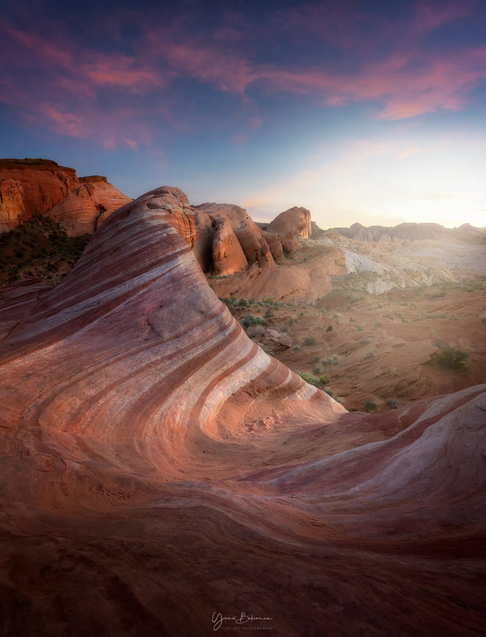 Fire Wave, Valley of Fire, Nevada, photograph by Yaniv Bekerman